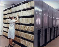 Image of Person working with medical records